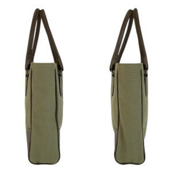 PRADA Triangle Khaki Brown Tote Bag - Picture 5 of 9